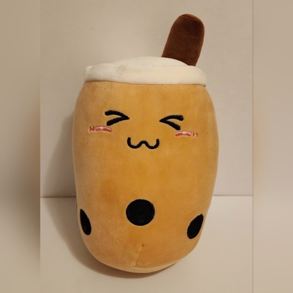 Boba Tea Plushie‎ Stuffed Toy Kids Kawaii Cute Christmas Gift Brown NEW 11.5"